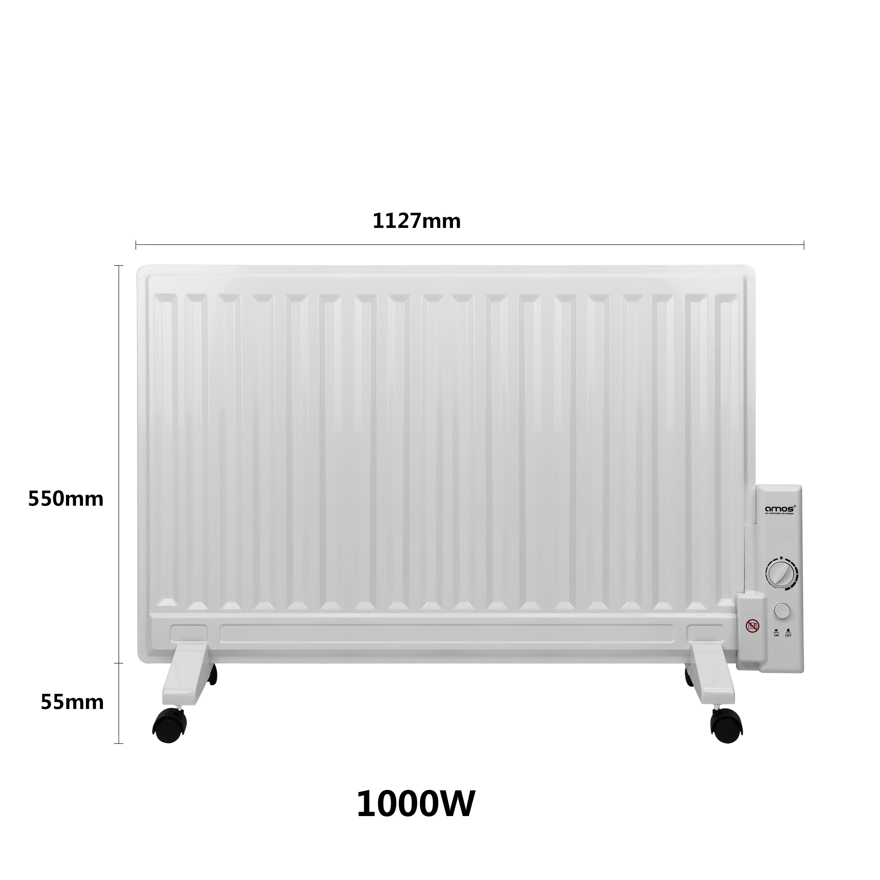 AMOS 1000W Oil Filled Panel Heater