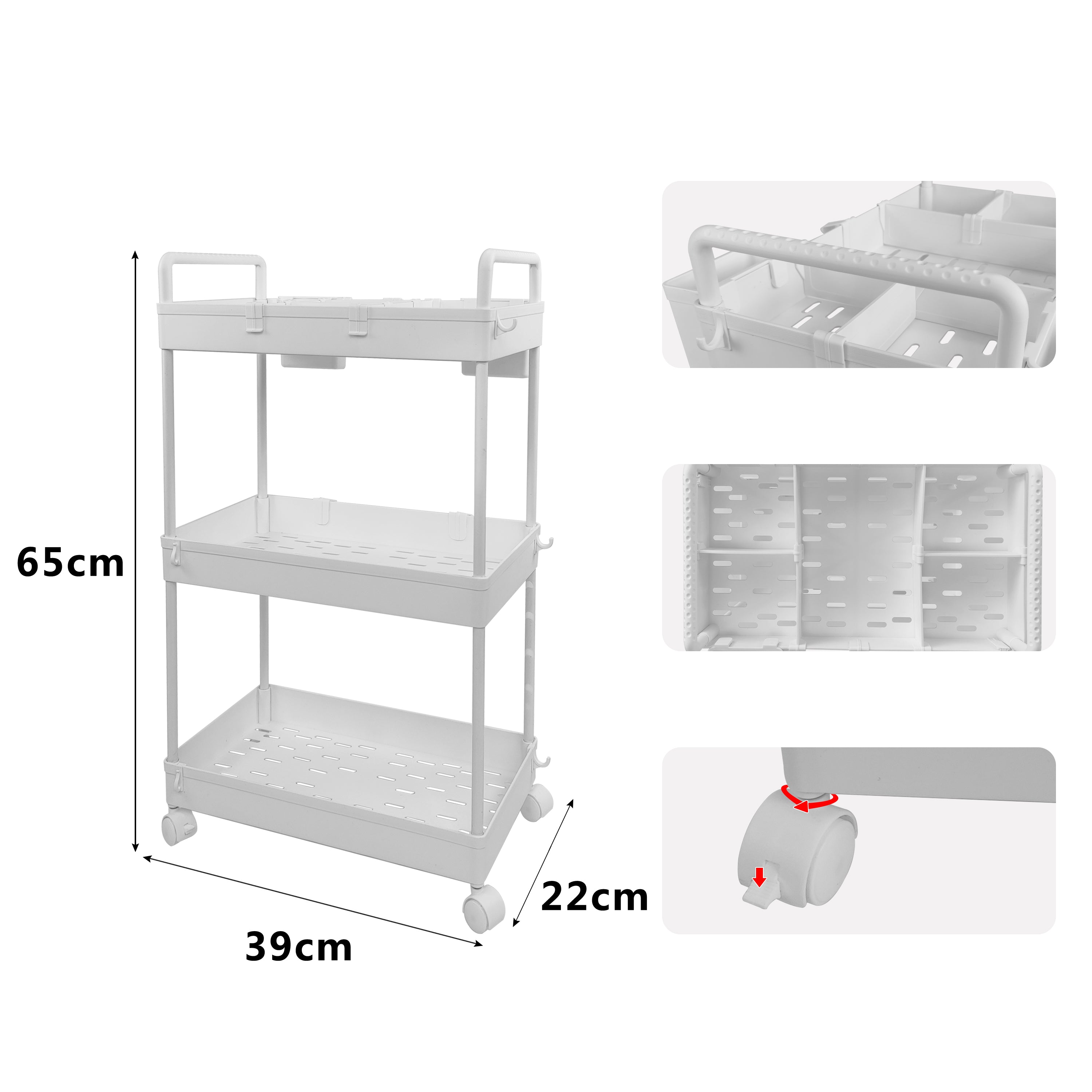 AMOS 3-Tier Storage Trolleys