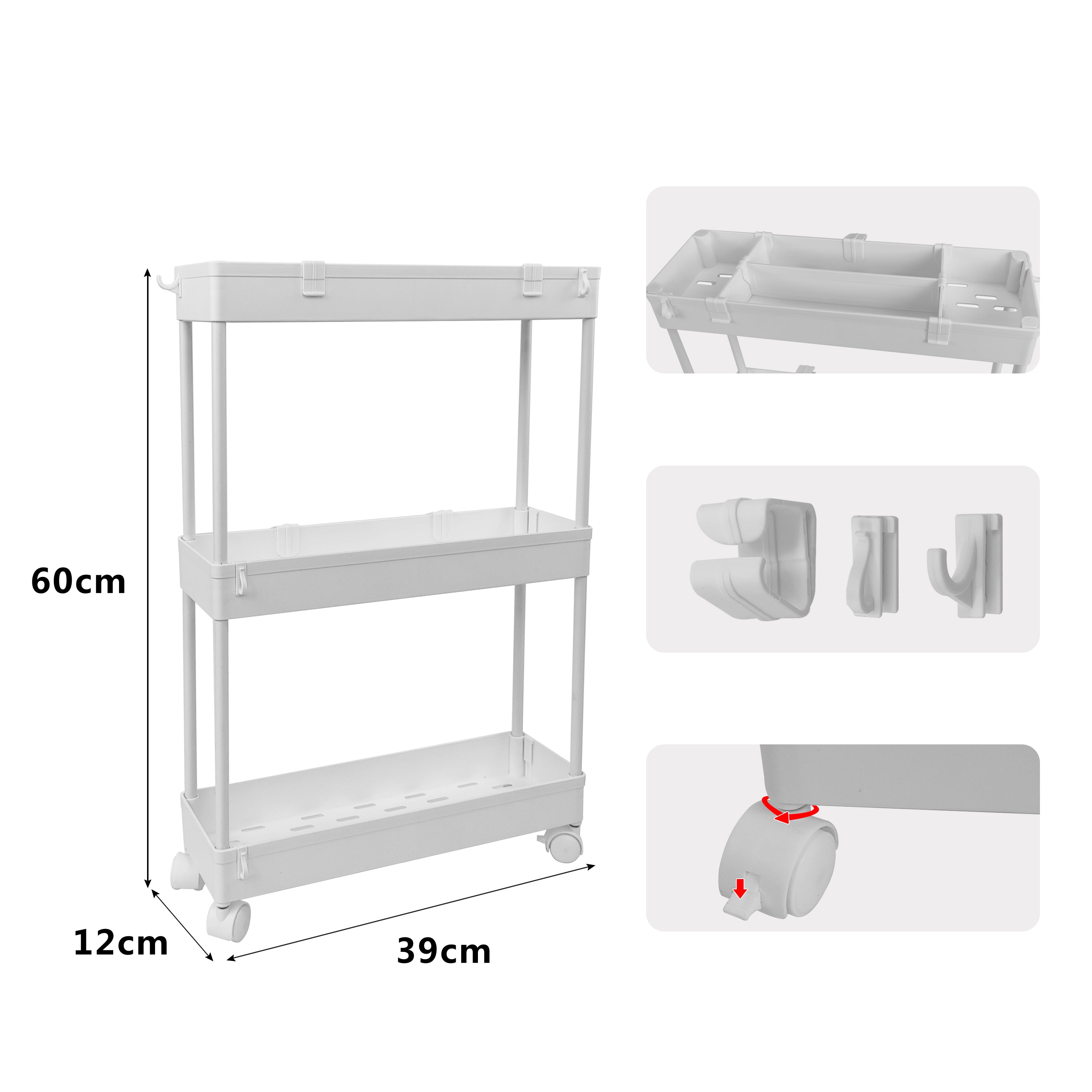 AMOS 3-Tier Storage Trolleys