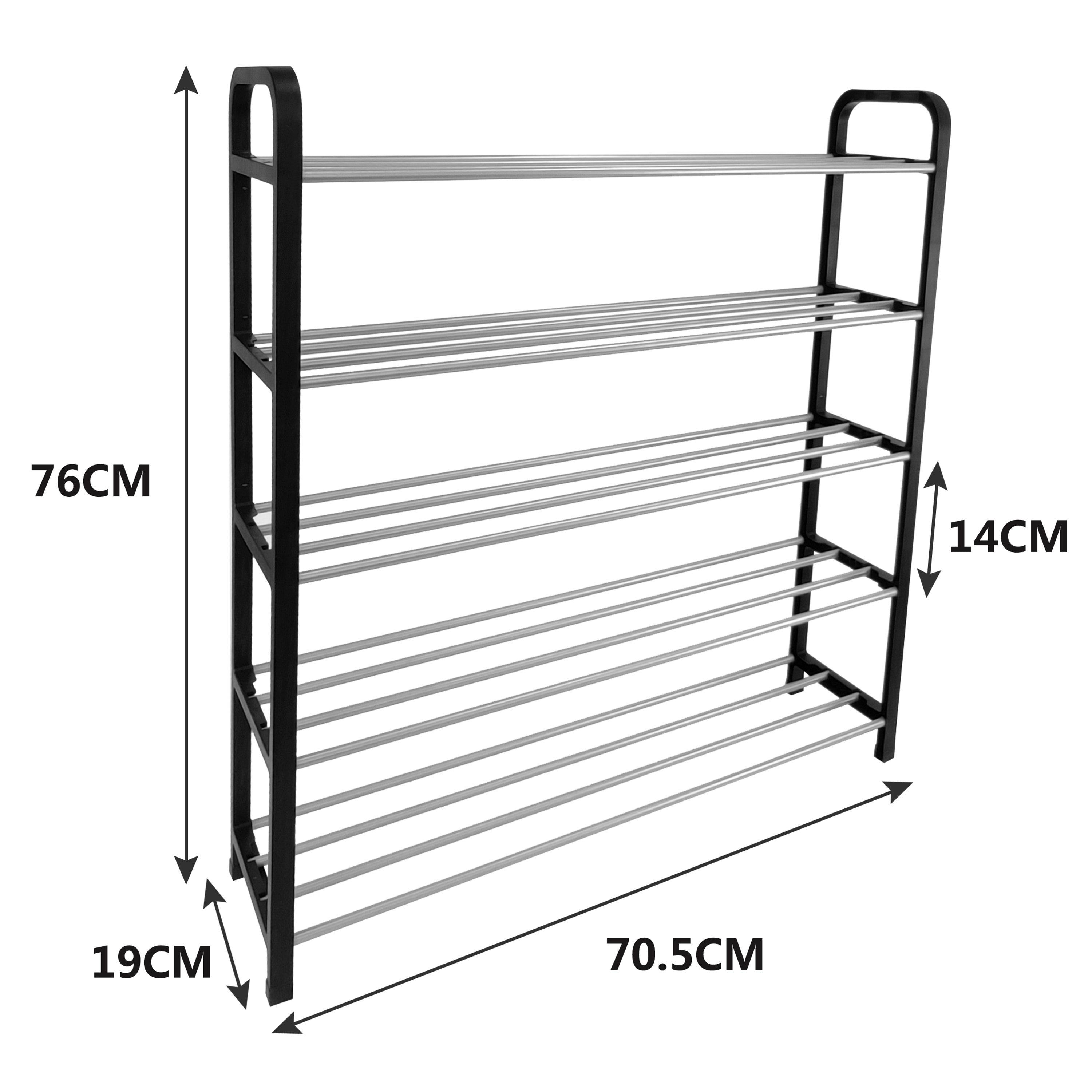 AMOS Eezy 5-Tier Metal Shoe Rack