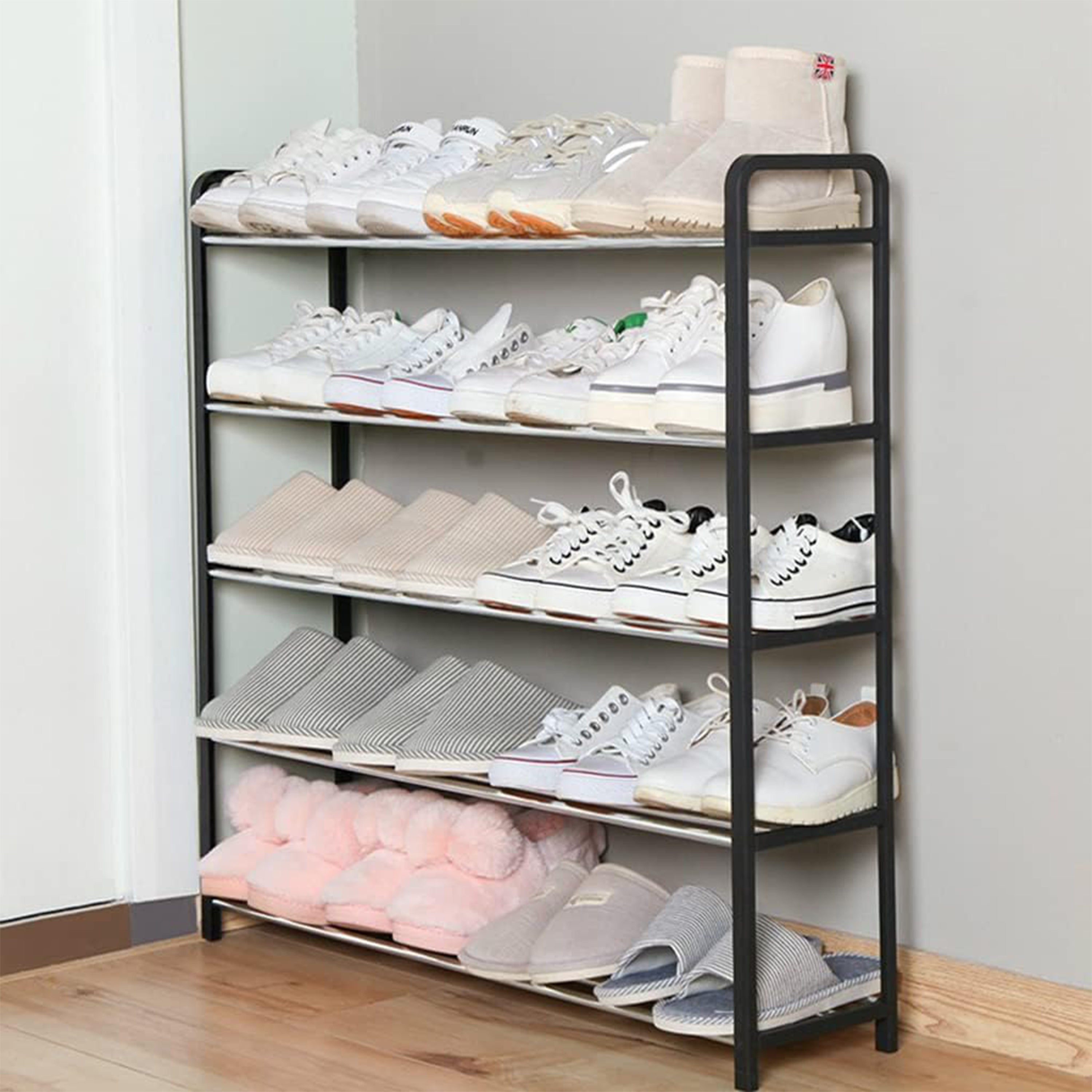 AMOS Eezy 5-Tier Metal Shoe Rack