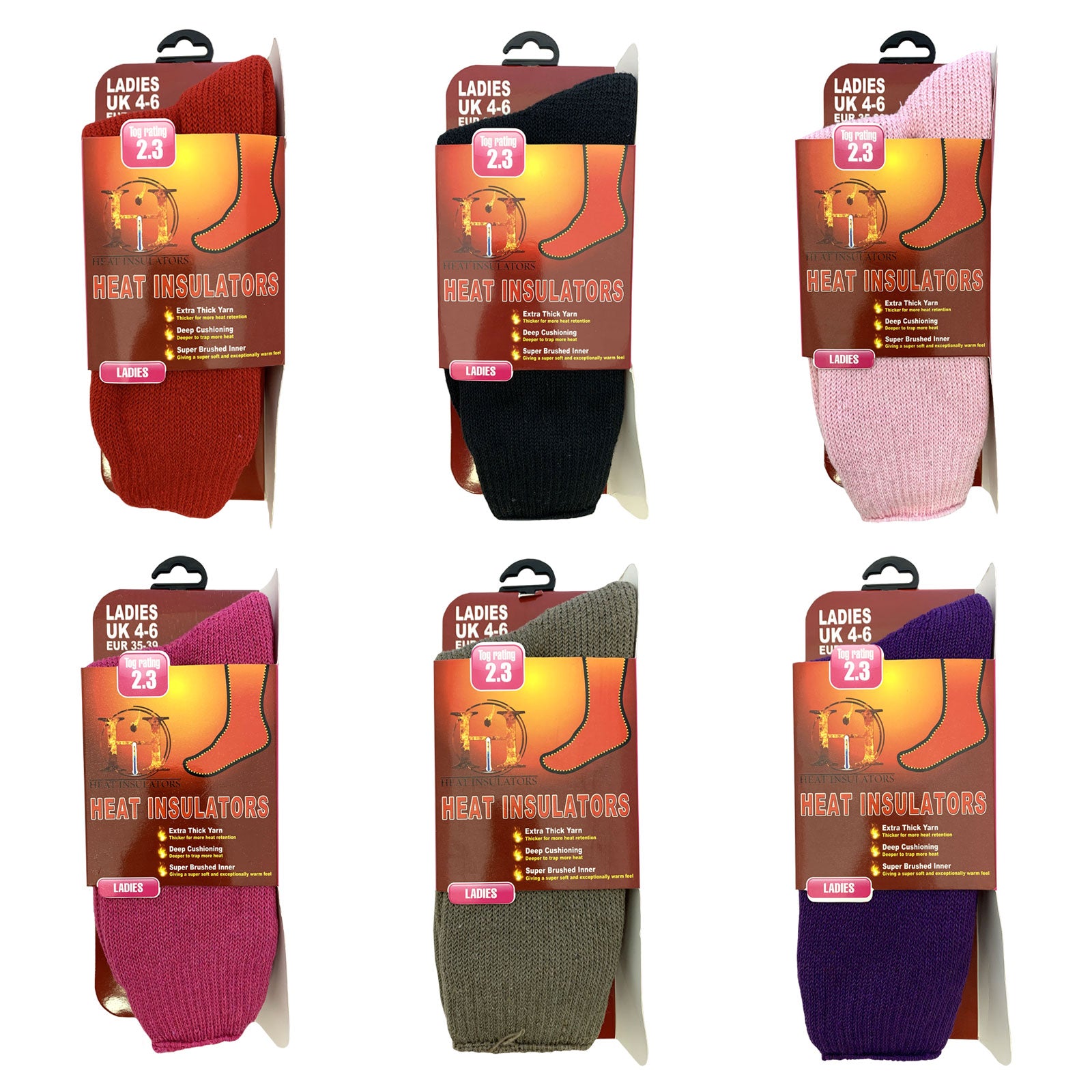 Ladies Size 4-6  Warm Thermal Socks 