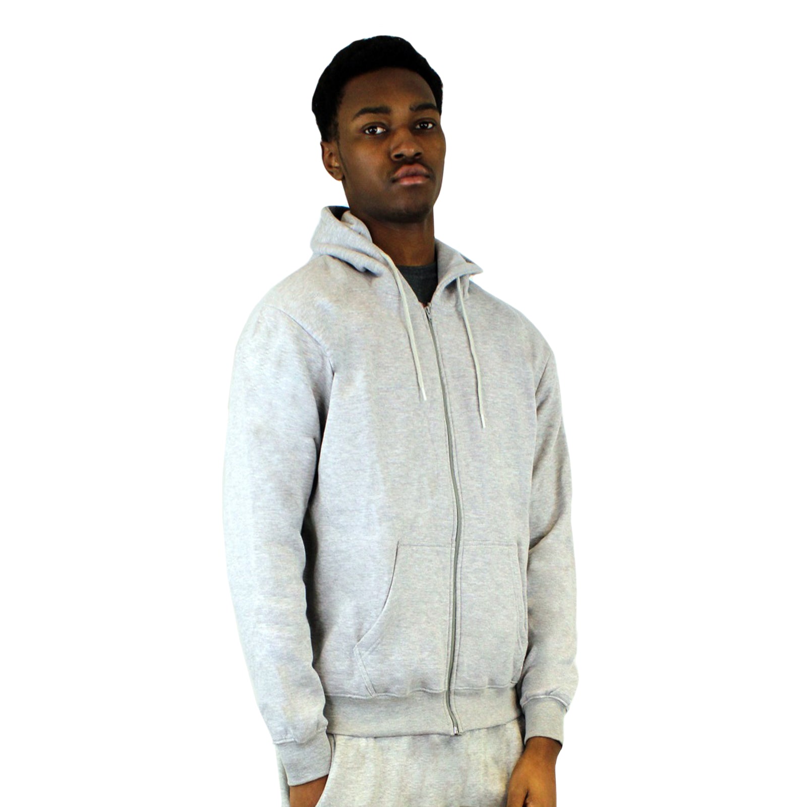 Grey Zipper Hoodie