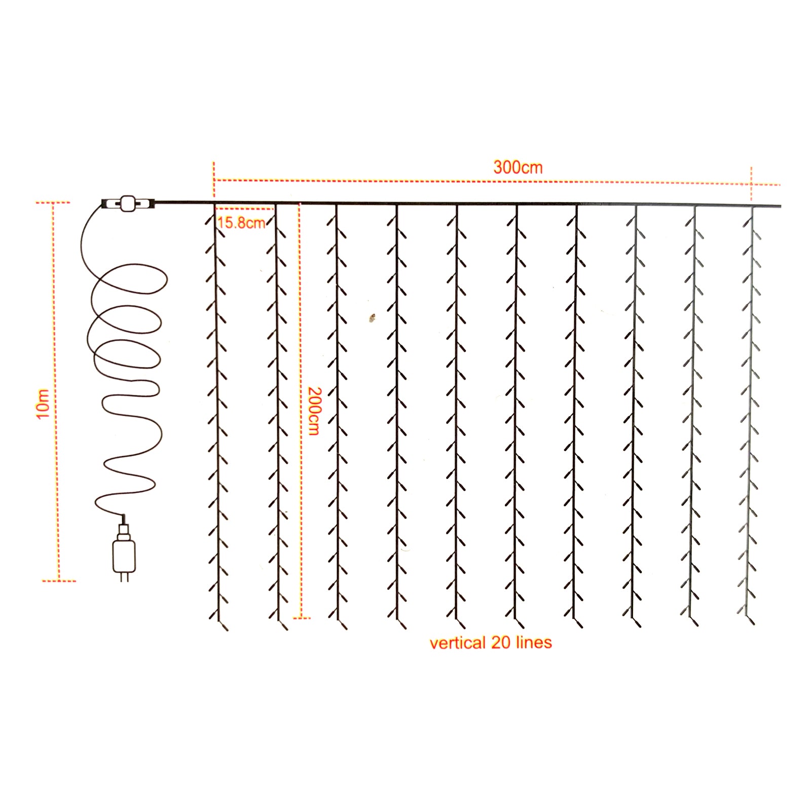 AMOS 480 LED Cascading Curtain Lights