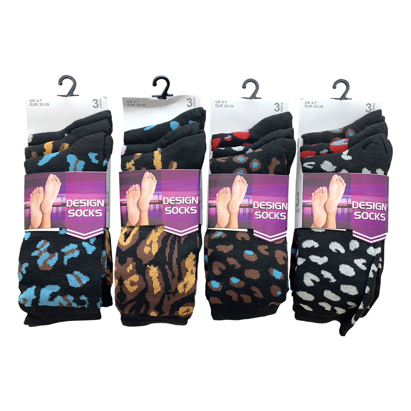 AMOS Ladies/Womens Design Socks