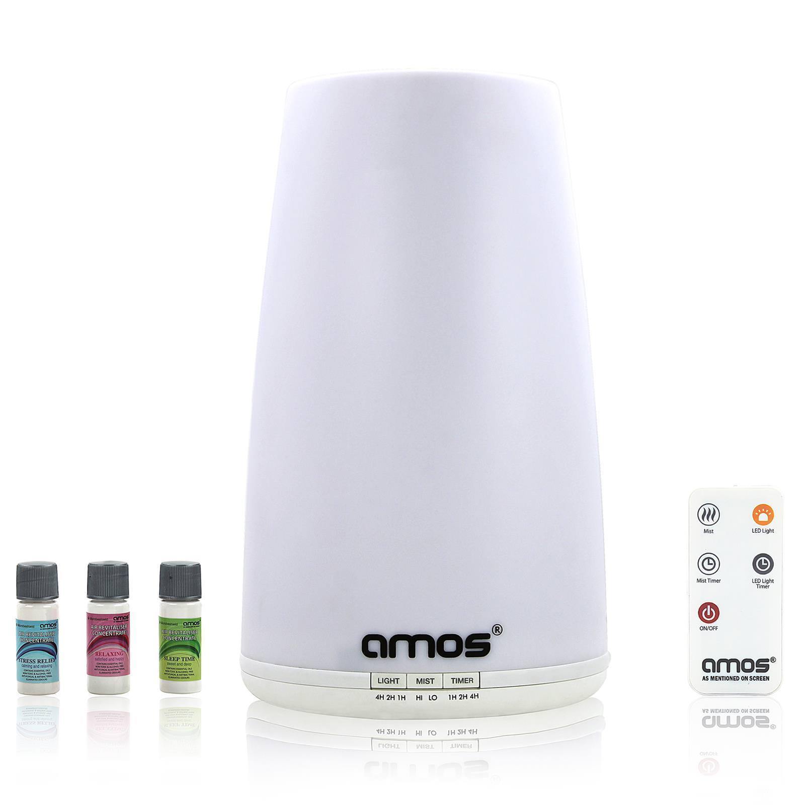 AMOS 2L Ultrasonic Aroma Diffuser Humidifier Essential Oil Aromatherapy LED Lamp