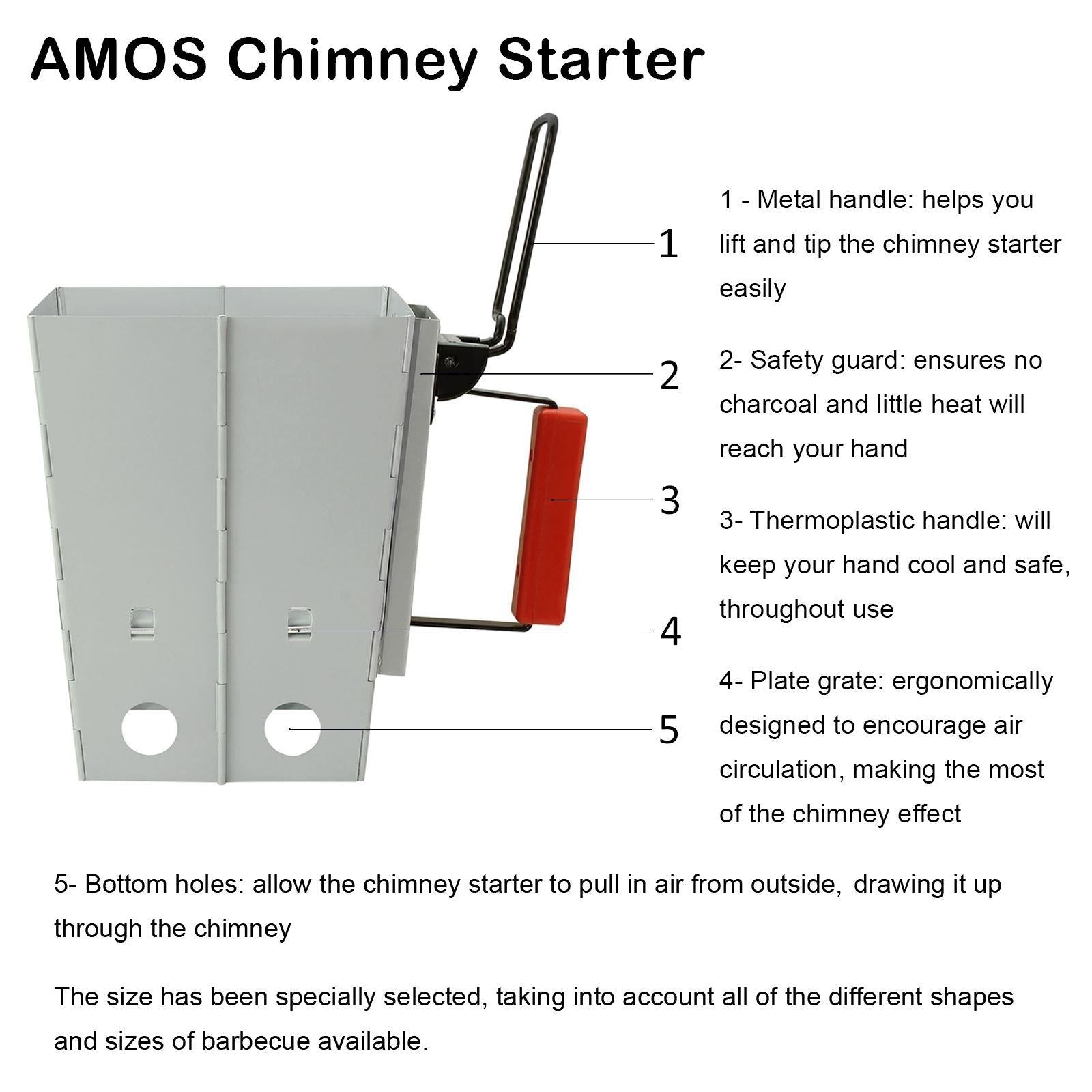 AMOS Collapsible Charcoal Chimney Starter